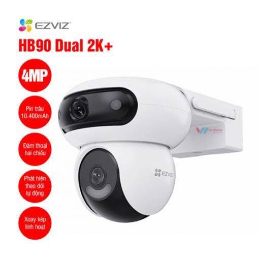 Camera pin sạc EZVIZ HB90 Dual 2K+