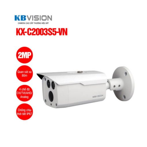 Camera thân HD Analog 2MP KBVISION KX-C2003S5-VN