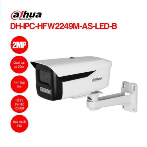 Camera IP 2MP DAHUA DH-IPC-HFW2249M-AS-LED-B