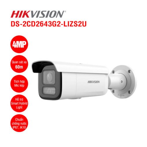 Camera IP 4MP Hikvision DS-2CD2643G2-LIZS2U