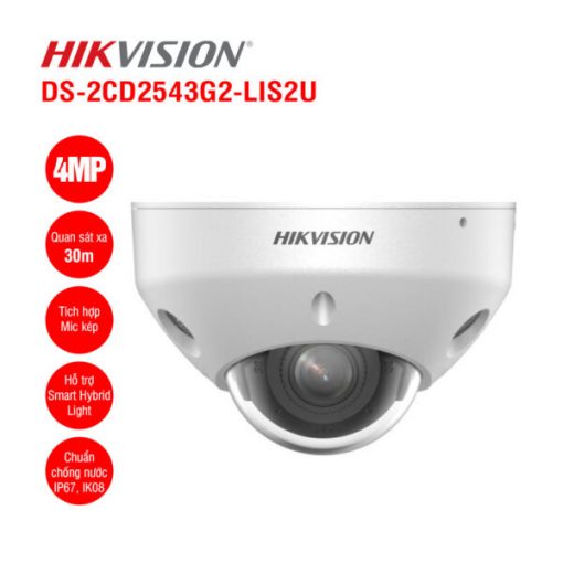 Camera IP Dome 4MP Hikvision DS-2CD2543G2-LIS2U