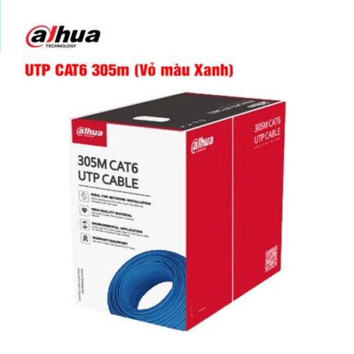 Cáp mạng UTP CAT.6 305m DAHUA DH-PFM920I-6UN1-C (Vỏ màu Xanh)