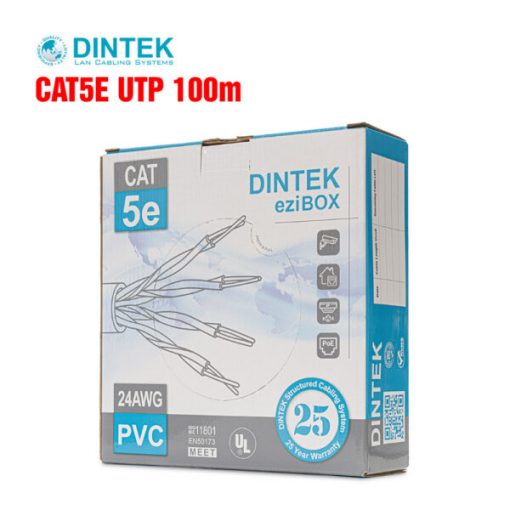 Cáp mạng Dintek CAT.5E UTP 100m (1101-03040)