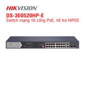 Switch mạng 16 cổng PoE HIKVISION DS-3E0520HP-E