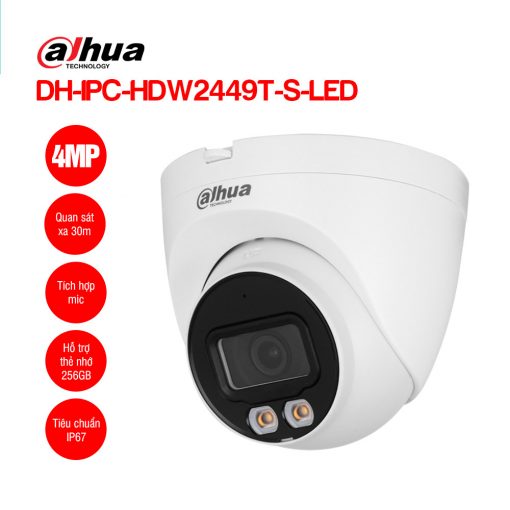 Camera IP Dahua 4MP DH-IPC-HDW2449T-S-LED Chính Hãng Phương Nguyễn tại Quảng Trị