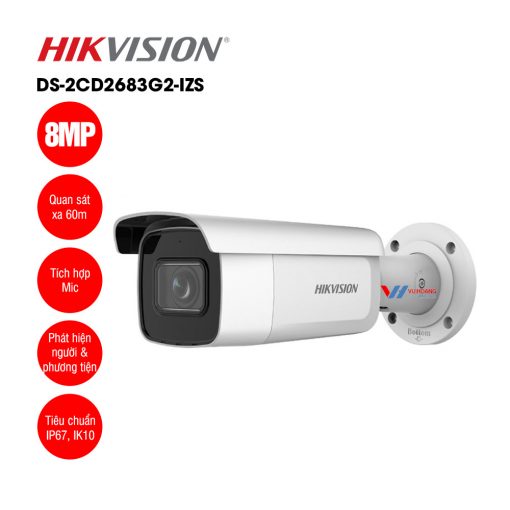 Camera IP thân trụ 8MP Hikvision DS-2CD2683G2-IZS Chính hãng tại Quảng Trị