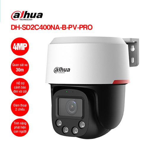 Camera IP PT 4MP DAHUA DH-SD2C400NA-B-PV-PRO Chính Hãng tại Quảng Trị