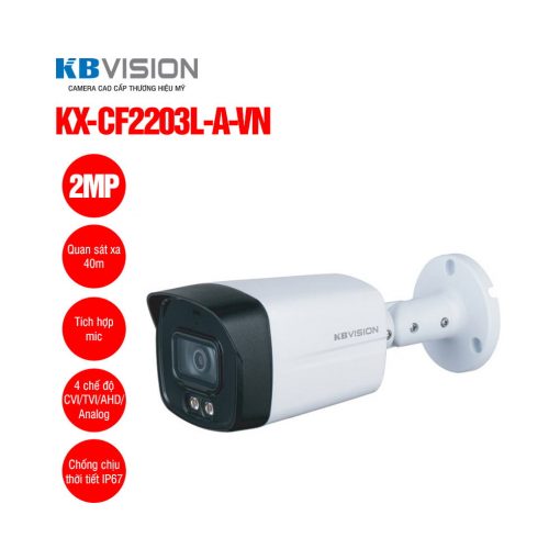 Camera HD Analog 2MP KBVISION KX-CF2203L-A-VN Chính hãng tại Quảng Trị