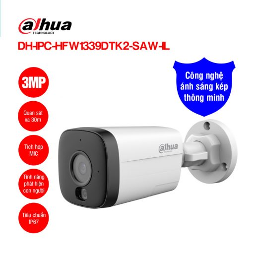 Camera Wifi 3MP Dahua DH-IPC-HFW1339DTK2-SAW-IL Chính Hãng tại Quảng Trị