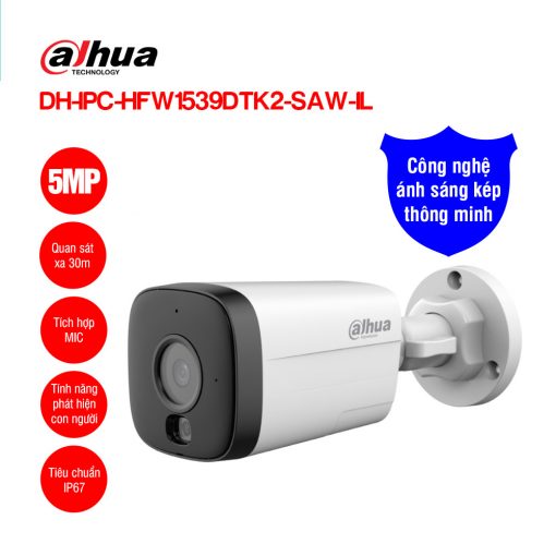 Camera Wifi Dahua DH-IPC-HFW1539DTK2-SAW-IL 5MP Chính Hãng tại Quảng Trị